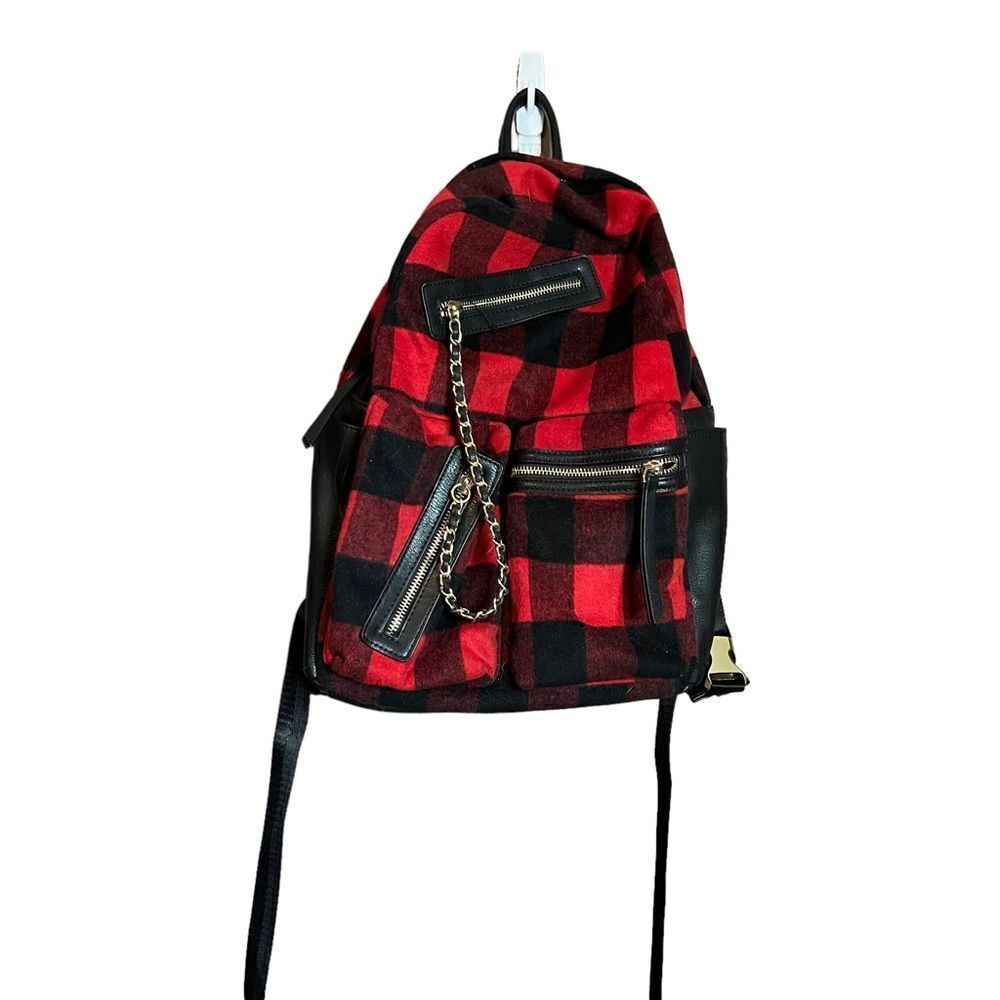 Dream control plaid wool blend back pack